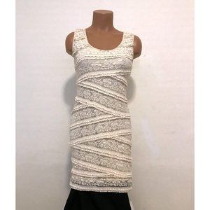 Max Studio Off White Cream Lace Dress